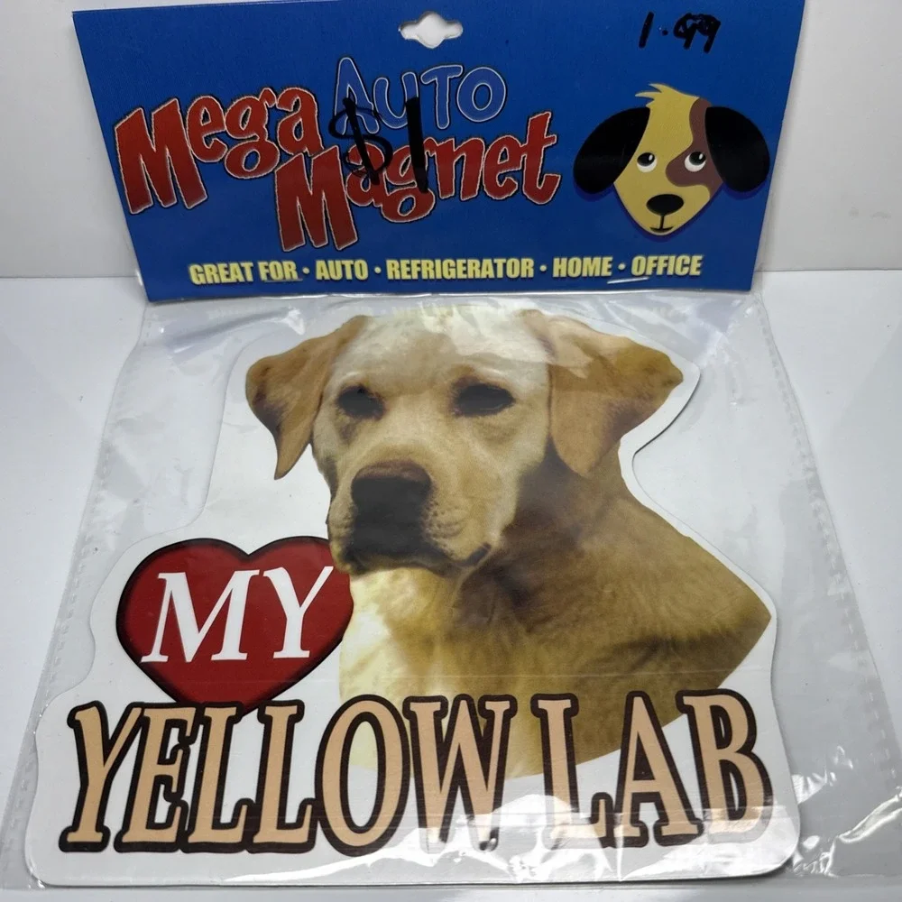 YELLOW Lab Labrador Retriever Mega Auto Car Fridge Magnet Lovely